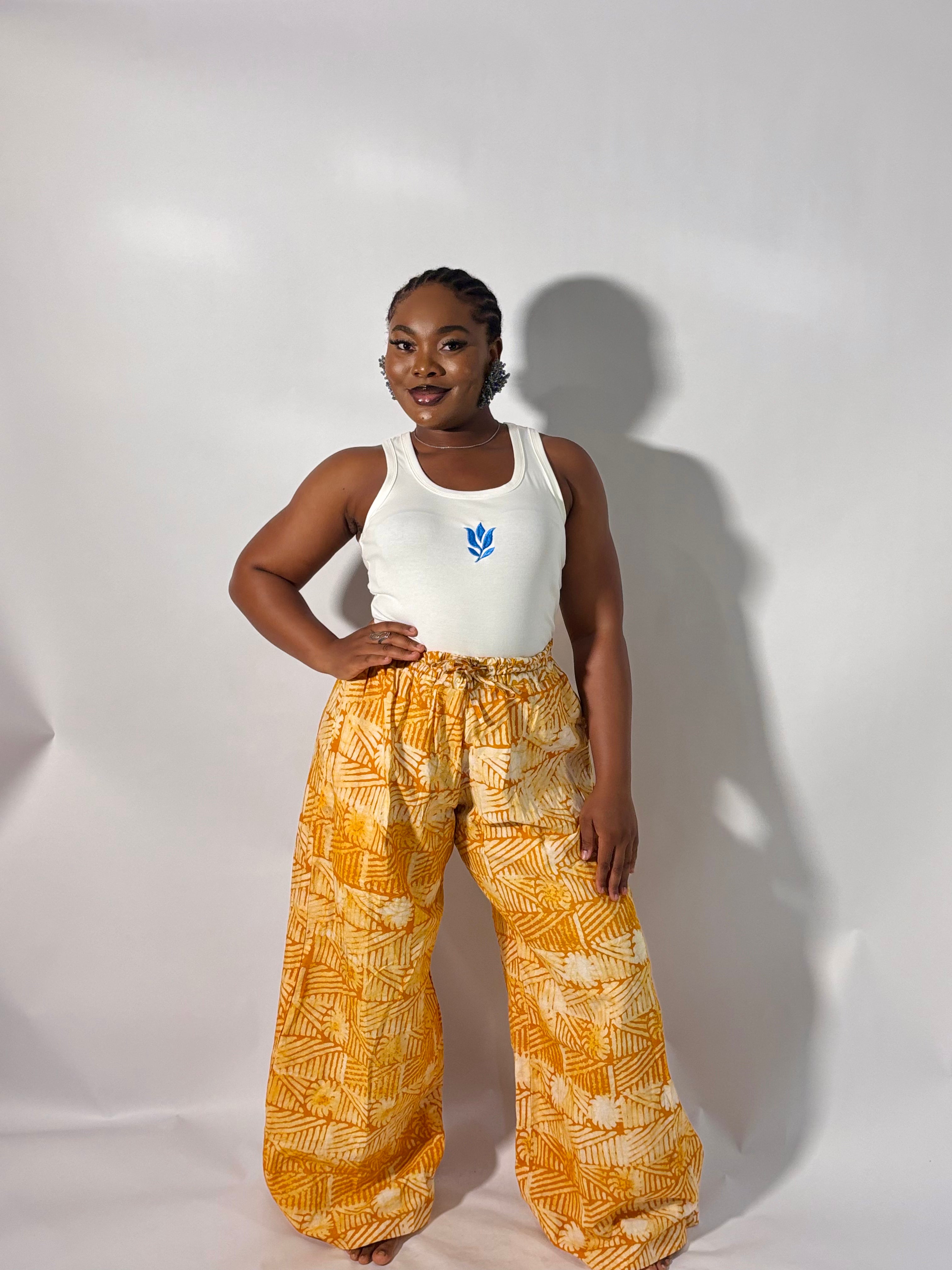 Yellow fever dyed pants